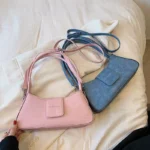 Small PU Leather Underarm Shoulder Bags for Women  Designer Fashion Handbags Trend Ladies Solid Color Crossbody Bag - imagine 5