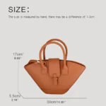 Vintage Shell Bags For Women Luxury Designer Handbags And Purses 2023 New In PU Top Handle Korean Small Shoulder Messenger Bag - imagine 2