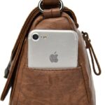 Soft leather trendy retro crossbody fashion bag - imagine 10