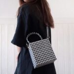 With Code Lock Houndstooth Box Shoulder Bag New Elegant Korean Purses And Handbags Female Big Square Crossbody Retro Bag - imagine 3