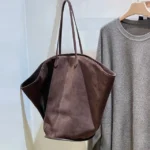 Faux Suede Frosted Tote Bags For Women Luxury Designer Handbags And Purses 2023 New In Vintage Large Capacity Shoulder Bucket - imagine 8