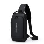 Waterproof Anti Theft Designer Password Lock Bag Usb Crossbody Sling Bags For Men Chest Bags - imagine 9
