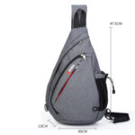 High Quality Men's Chest Bag Cotton And Linen Texture Messenger Triangle Bag Water Drop Bag Bicycle Chest Bag - imagine 5