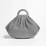 Winter Trend Women Pleated Dumpling Top Handle Purse Ruched Stylish Crossbody Bag Retro Solid Color Hasp Shoulder Handbag - imagine 8