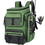 Fishing Backpack with Rod Holder, Tackle Organizer Box & Hiking Storage - imagine 3