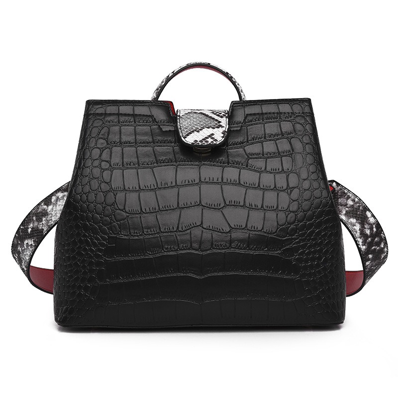 556934428 Fashion foreign trade women bag texture crocodile pattern ladies handbag large capacity - imagine 1