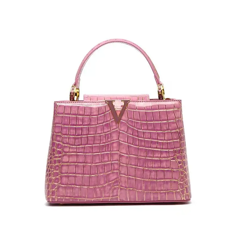 556934407 Luxury Designer Brand bolsa feminina 2023 New High-quality сумка Leather Crocodile Print Shoulder Handbags for Women 가방 Hot Sell - imagine 1