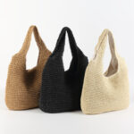 Rattan Bag New Hand-Woven Bag Straw Bag Shoulder Handbag - imagine 5