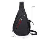 High Quality Men's Chest Bag Cotton And Linen Texture Messenger Triangle Bag Water Drop Bag Bicycle Chest Bag - imagine 4