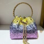 Water bucket bag, colorful drawstring, hot diamond bag, one shoulder crossbody handbag - imagine 2