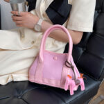 Fashion Trend Handbag Women's Retro Stitching Handbag Simple Bag New Contrast Color Women's Bag - imagine 5