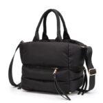 New Winter Space Cotton Handbag Women Casual Totes Bag Down Feather Padded Lady Shoulder Bag Sac A Mian Crossbody Bag - imagine 3