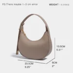 Half Moon Women Shoulder Bags Soft PU Leather Phone Purse Handbags Female Small Casual Tote Bag High Quality - imagine 2