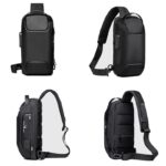 Men's Waterproof USB Oxford Crossbody Bag Anti-theft Shoulder Sling Bag Multifunction Short Travel Messenger Chest Pack For Male - imagine 6