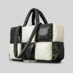 Large Capacity Fashion Tote Bag for Women, Quilted Nylon Padded Shoulder Bag with Designer Touch - Winter - imagine 3