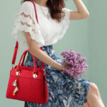 Women Handbags Tassel PU Leather Totes Bag Top-handle Embroidery Crossbody Bag Shoulder Bag Lady Simple Style Hand Bags - imagine 6