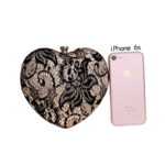 New Lace Evening Bag Ladies Fashion Banquet Dress Clutch Heart Shape Evening Bag - imagine 5