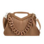 Fashion Triangle Handbag Designer Pleated Shoulder Bag for Women Clutch Purses High Quality Crossbody Bag Satchels Hobo Bags - imagine 14
