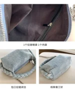 Women's Handbag Twisting Crossbody Bag Flap Tote Spring New Jeans Retro Shoulder Bag - imagine 5
