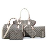 Women's Handbag Ladies Fashion Should Bags Large Capacity PU leather Messenger Bag A Whole Set - imagine 9
