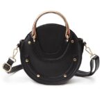 Mini PU Leather Handbag One Shoulder Cross-body Bag Small Round Package Women bag Messenger Bags - imagine 8