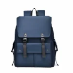 PU Leather Multi-Pockets Adjustable Strap Backpack Bag - imagine 10