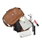 Soft leather trendy retro crossbody fashion bag - imagine 9