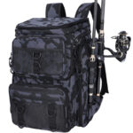 Fishing Backpack with Rod Holder, Tackle Organizer Box & Hiking Storage - imagine 2