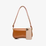 New French Fashion Blogger Retro Leather Square Bag Underarm Bag Casual Versatile Office Ladies Bags Women - imagine 3