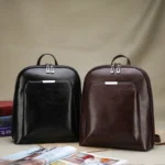 Women Backpack high quality PU Leather Fashion Backpacks Female Feminine Casual Large Capacity Vintage Shoulder Bags - imagine 2