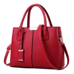 Women Bag Vintage Casual Tote Top-Handle Women Messenger Bags Shoulder student Handbag Purse Wallet Leather - imagine 4