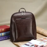Women Backpack high quality PU Leather Fashion Backpacks Female Feminine Casual Large Capacity Vintage Shoulder Bags - imagine 4