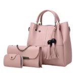 Shoulder Bag Women 3Pcs High Quality Tassel Shoulder Bag Crossbody Bag Handbag Leather Shoulder Bag - imagine 11
