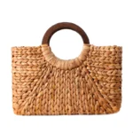 Women Vintage Rattan Handbag Female Bohemian Summer Beach Straw Bags Lady Simple Weave Bag Handmade Casual Large Tote