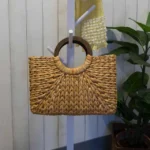 Women Vintage Rattan Handbag Female Bohemian Summer Beach Straw Bags Lady Simple Weave Bag Handmade Casual Large Tote - imagine 7
