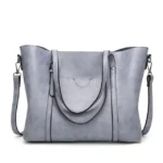 Women bag Oil wax Women's Leather Handbags Luxury Lady Hand Bags With Purse Pocket Women messenger bag - imagine 8