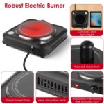 1Pc 1200W Electric Infrared Single Burner Portable Heating Hot Plate Stove Countertop RV Hotplate With 7.5in Glass Cooktop Stepless Temperature Adjustments For Home RV Camp - imagine 8