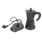 Aluminum Electric Heating Moka Pot Italian European Plug Coffee Making Machine - imagine 5