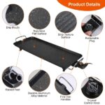 Electric Barbecue Grill Hot Plate Cooking BBQ Griddle Non-Stick Table Top Grill Griddle For Indoor Outdoor Camping Picnic - imagine 5