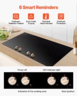 6600W 4 Burner Induction Cooktop Electric Countertop Burner Knob Control - imagine 4