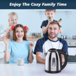 Electric Kettle Water Boiler, 1.8L Electric Tea Coffee Kettle Hot Water Boiler Auto Shut-Off & Boil Dry Protection - imagine 6