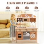 Robud New Large Kids Toddlers Kitchen Playset Wooden Play Toy With Accessories - imagine 2