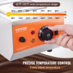 Chocolate Tempering Machine, 9 Lbs 2 Tanks Chocolate Melting Pot With TEMP Control 86~185F, 800W Stainless Steel Electric Commercial Food Warmer For Chocolate/Milk/Cream Melting And Heating - imagine 3