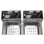 Electric Fryer Silver Stainless Steel Double Cylinder - imagine 5