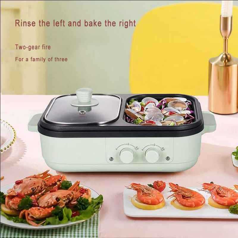 0b9a6180-0ab9-4a29-be14-5b9c772d16e1.jpg Roast All-in-one Pot Household Multi-functional Cooking Pot Electric Roaster Pan - imagine 1