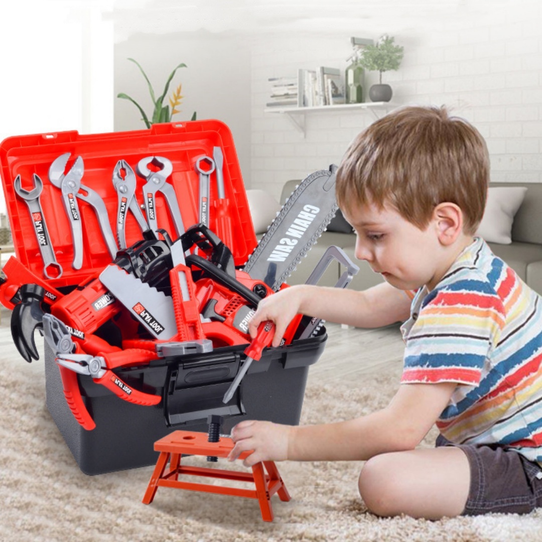 0c51dac6-f2bf-467e-968f-ab0cabd6d13a.jpg Baby Screwdriver Electric Drill Electric Saw Maintenance Simulation Children's Toy - imagine 1