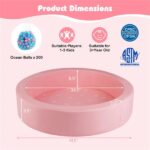 42 Inch Kids Round Foam Ball Pits With 25D Sponge Filling And Washable PU Cover - imagine 4