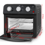 12.5 Qt Air Fryer With Advanced Multi-Function Cooking Grill, Air Fry, Defrost, Bake, Presets For French Fries, Pizza, Chicken, Fish, And Toast, Dual Knob Control - imagine 3