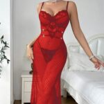 Sexy and Alluring Lace Sheer Fitted Lingerie with Butt-lifting Bodysuit Two-piece Set - imagine 4