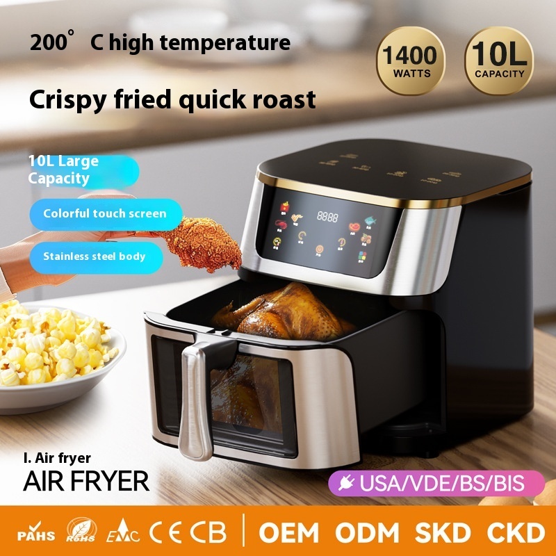 16f6ce9e-bf4f-4b3d-b508-1ce8c7ddaca0_trans.jpeg 10L Super Large Visual Intelligent Air Frying Oven Automatic Deep Frying Pan - imagine 1